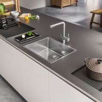 Смеситель ATLAS Clear water с подключением к системе фильтрации, нержавеющая сталь
