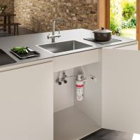 Смеситель ATLAS Clear water с подключением к системе фильтрации, нержавеющая сталь