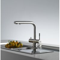 Смеситель ATLAS Clear water с подключением к системе фильтрации, нержавеющая сталь
